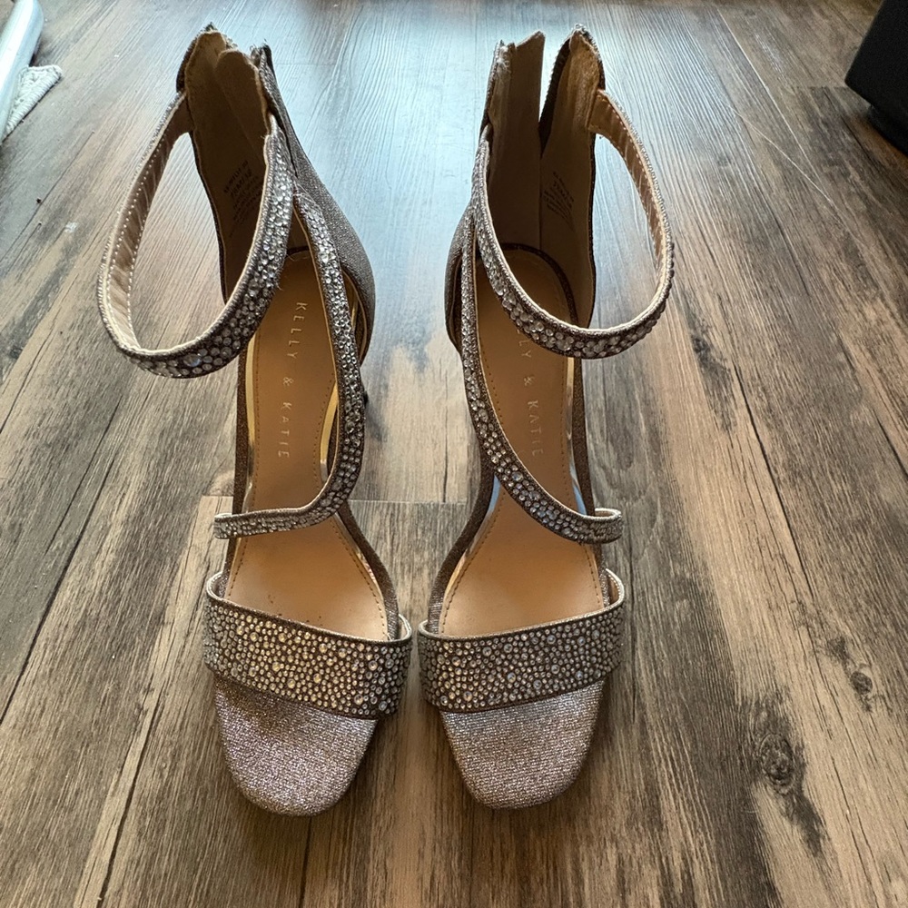 Kelly & Katie Silver Rhinestone Heels